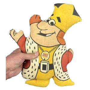 VTG Burger King Plush Stuffed Doll Pillow 1973 Corporations 70s Crown Your Way